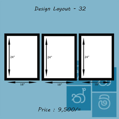 Medium 18" × 24" – 3PCS size layout