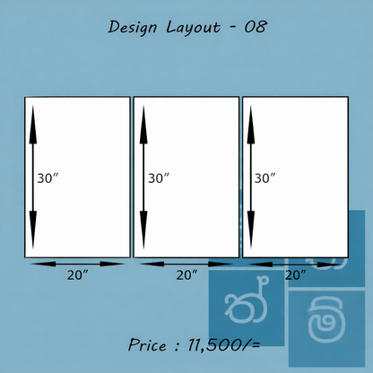Large 20" × 30" – 3PCS size layout